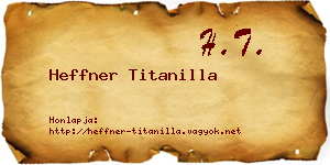 Heffner Titanilla névjegykártya